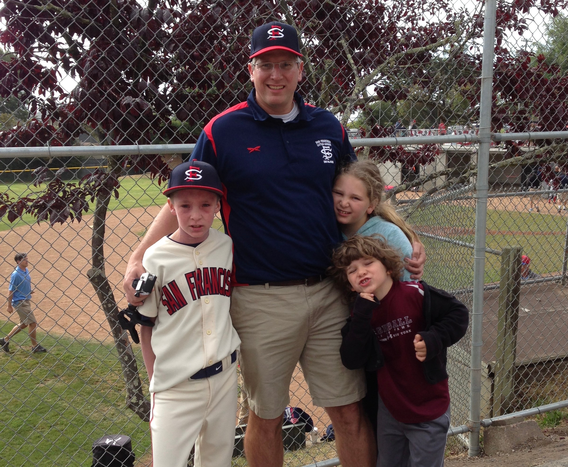 Shows the family of a baseball Player